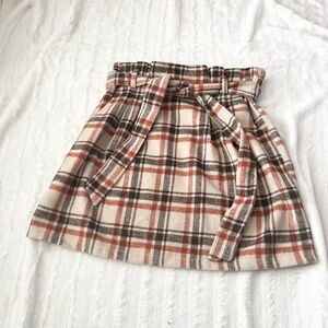 Have Fall Women’s Plaid Skirt with Tie